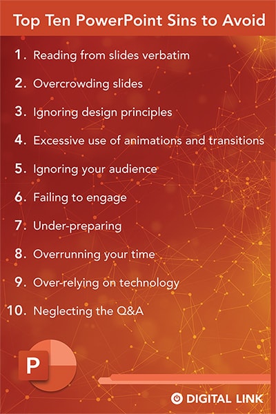 Top 10 PowerPoint Sins to Avoid